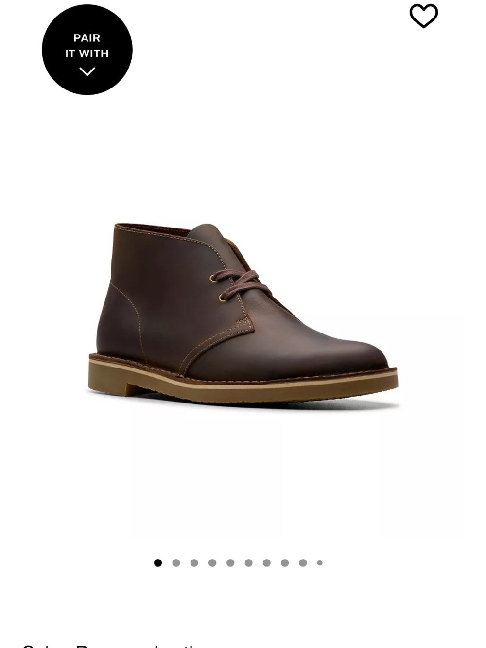 Clarks Men's Brown Leather Chukka Boot